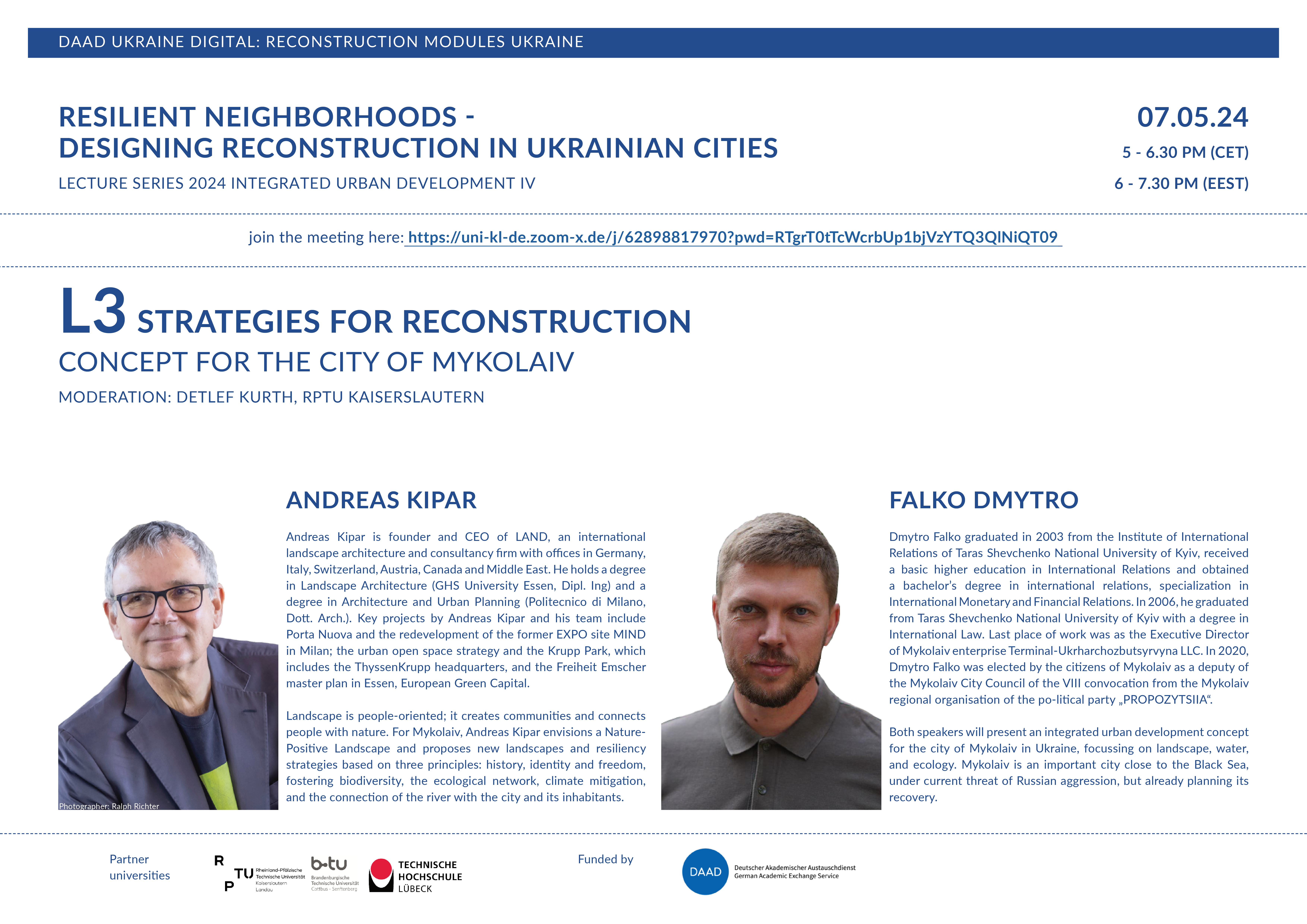 You are currently viewing Online Lecture | May 7 | Strategies for Reconstruction – Concept for the City of Mykolaiv