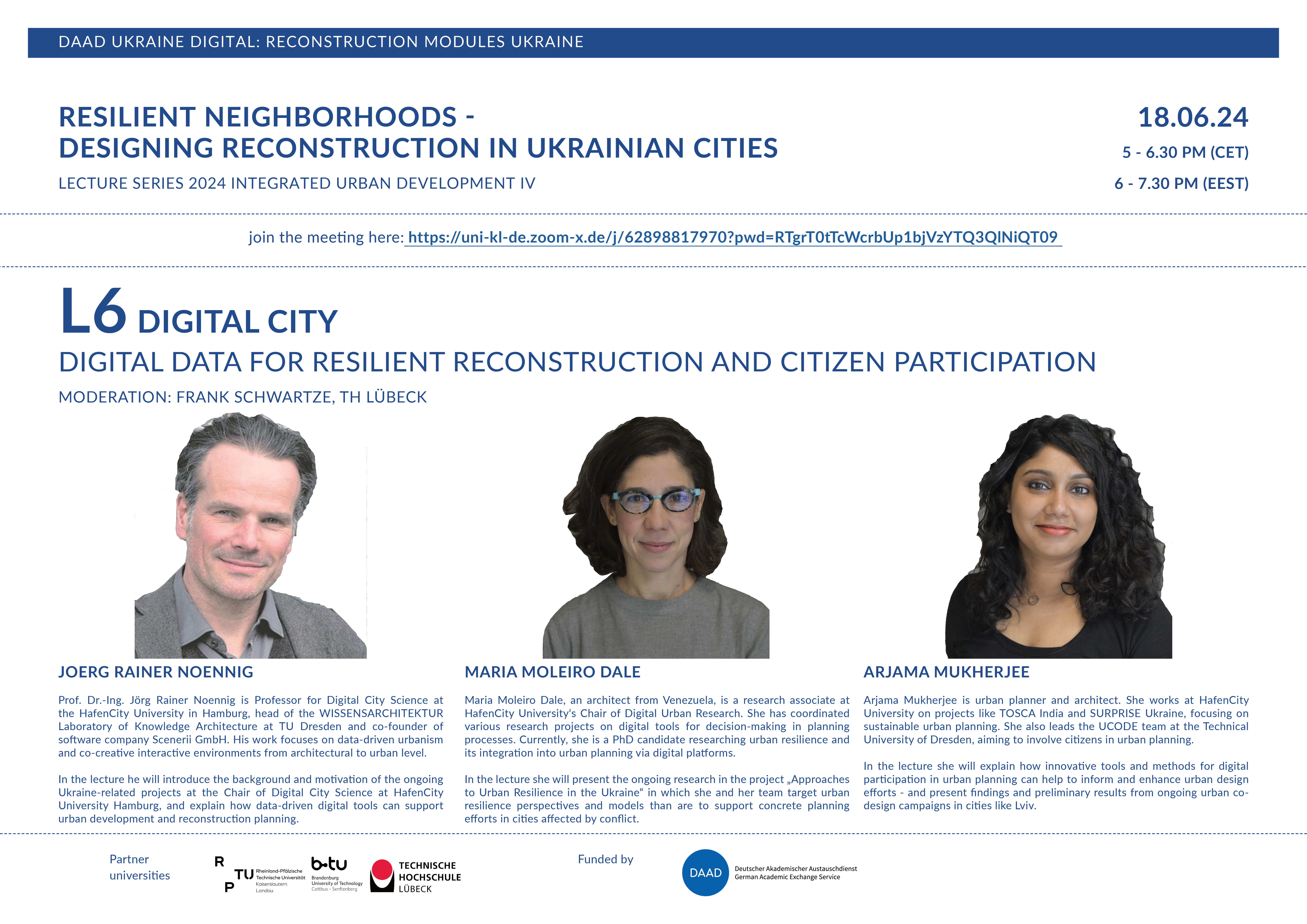 You are currently viewing Online Lecture | June 18 | Digital City – Digital Data for Resilient Reconstruction and Citizen Participation